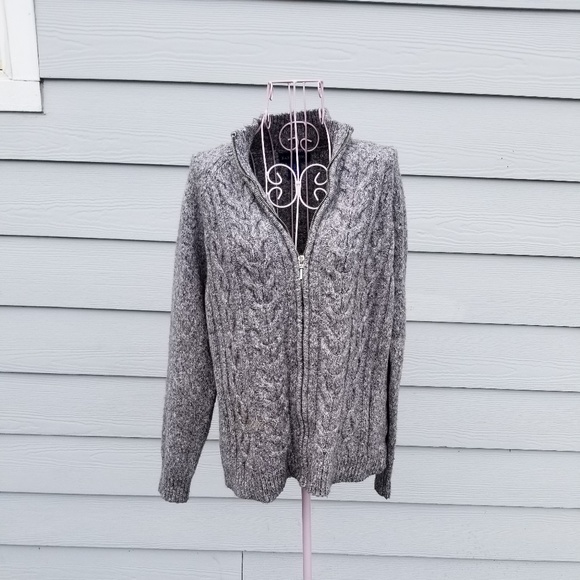 Karen Scott Sweaters - Karen Scott Cardigan with Zipper Closure Karen Scott Sweaters - Karen Scott Cardigan with Zipper Closure